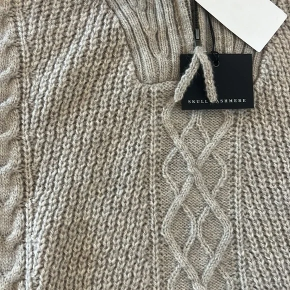 NWT Skull Cashmere half zip sweater - Picture 3 of 5